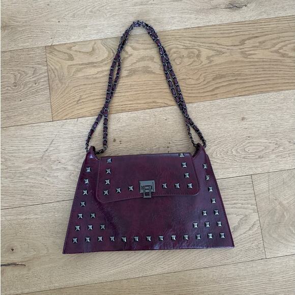 No brand - Crossbody Faux Leather Handbag in Dark Red - Picture 1 of 4